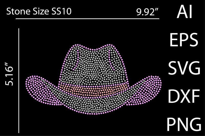 Printable Rhinestone Cap T-Shirt Design