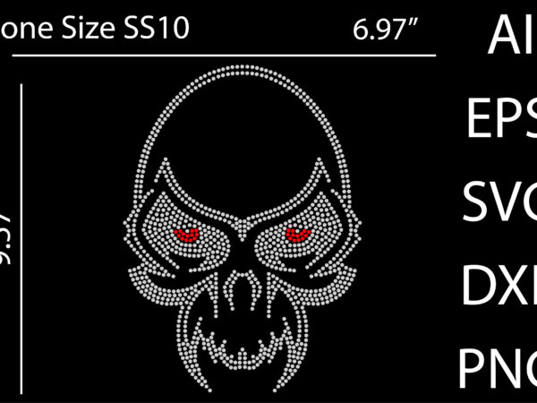 Skull rhinestone design