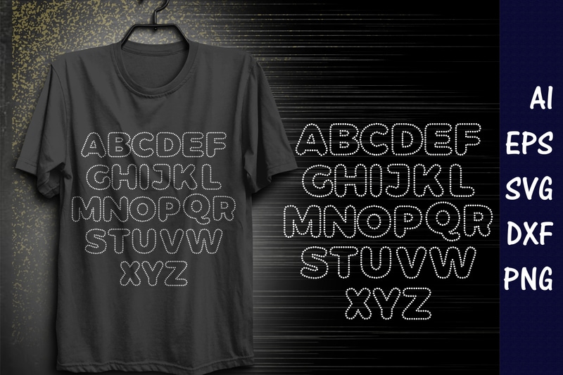 Alphabet Rhinestone T-shirt design Print Template - Buy t-shirt designs