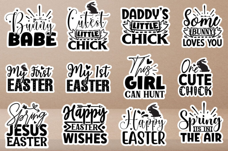 Easter stickers Design Bundle