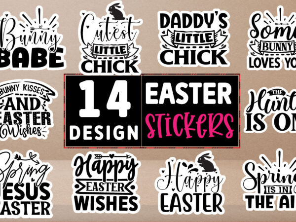 Easter stickers design bundle