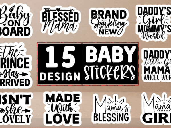 Baby sticker design bundle