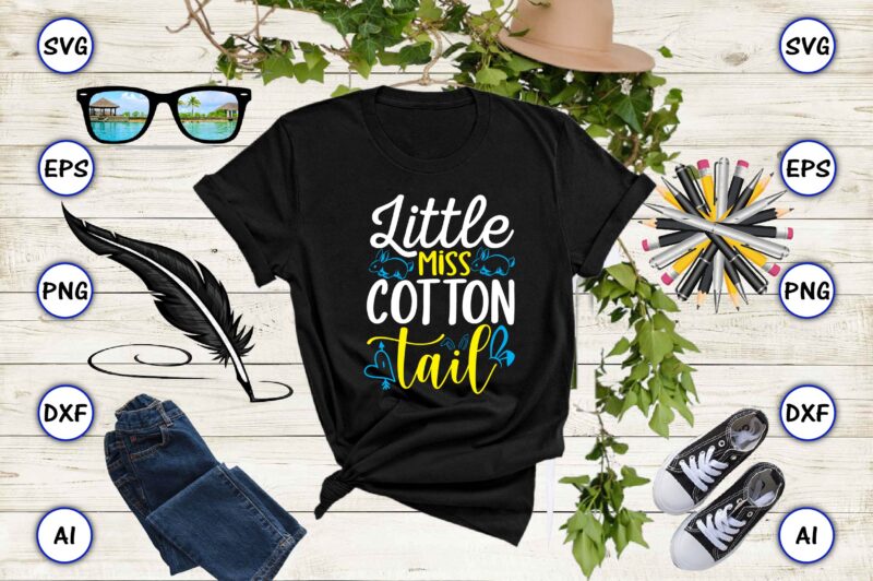 Little miss cotton tail PNG & SVG vector for print-ready t-shirts design, SVG, EPS, PNG files for cutting machines, and t-shirt Design for best sale t-shirt design, trending t-shirt design,