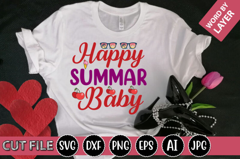 Happy Summar Baby SVG Vector for t-shirt