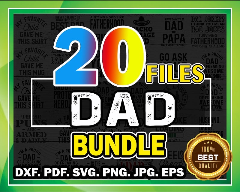 20 Dad Bundle Designs, Father’s Day Svg, Daddy Svg, Father Svg, Papa Svg,Funny Quote, Best Dad Ever Grills on, Dad Decal Designs, Cut File 818605693