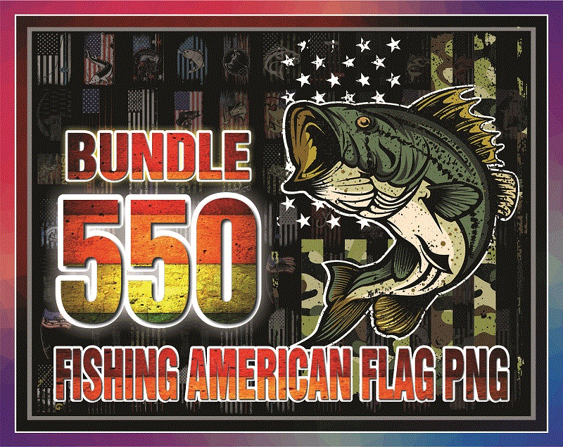 American Flag Bass Fishing T-shirt Fishing SVG