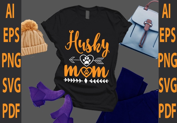 Husky mom graphic t shirt