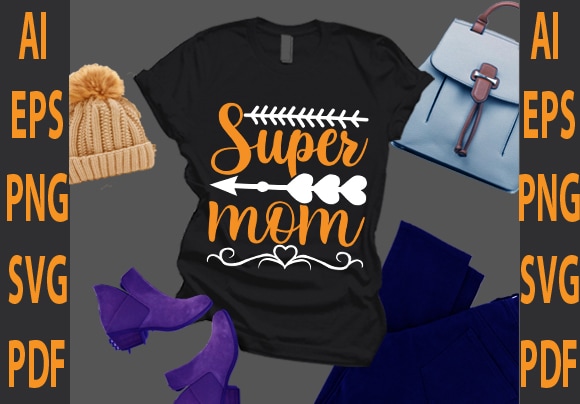 Super mom t shirt template vector