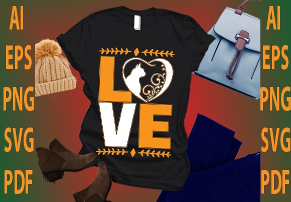 Love t shirt vector graphic