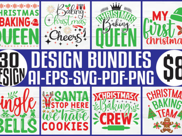 Christmas t-shirt and svg design bundle