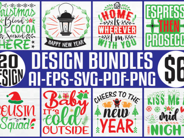 Christmas t-shirt and svg design bundle