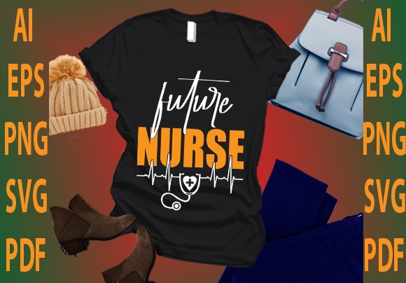 Future nurse t shirt graphic design