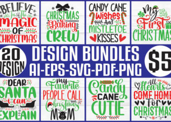 Christmas T-shirt And SVG Design Bundle