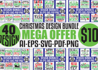 Christmas T-shirt And SVG Design Bundle