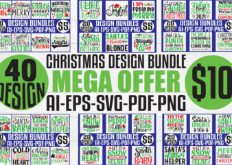 Christmas T-shirt And SVG Design Bundle