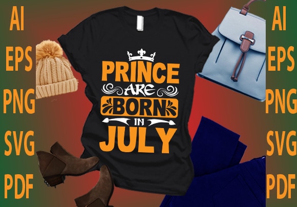 Prince are born in july t shirt illustration