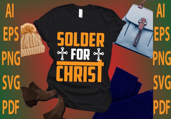 Solder for christ t shirt template vector