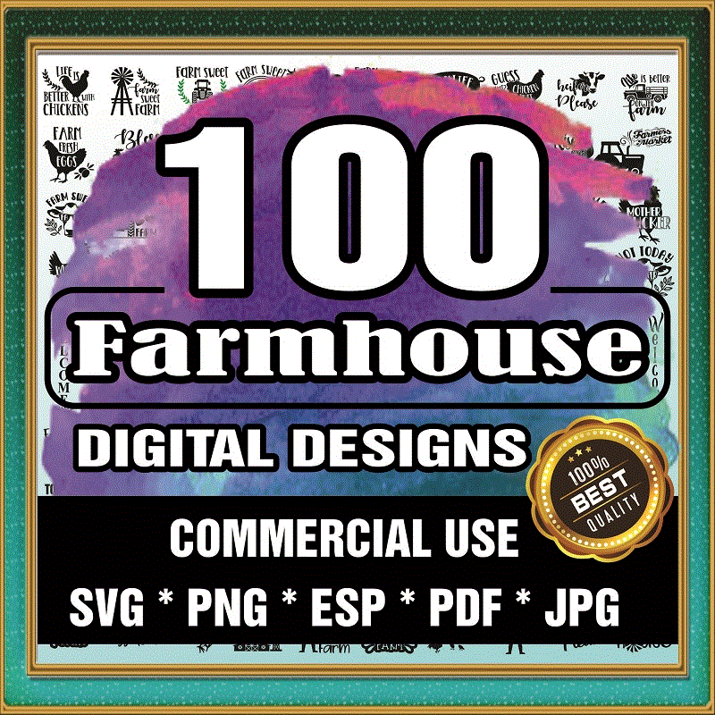 100 Farmhouse Digital Designs SVG Bundle, Farm Signs, Chicken Svg, Farm Life Svg, Welcome Svg, Farm Clipart, Svg Cut Files, Instant Download 827950873