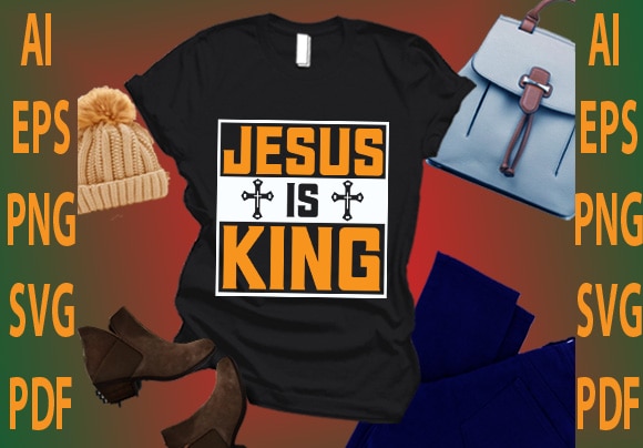 Jesus is king vector clipart