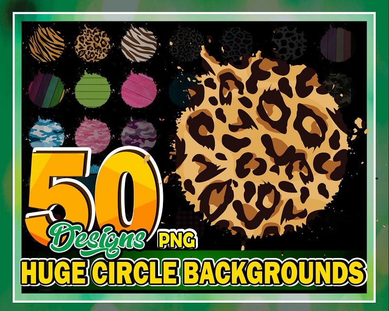 Bundle 50 Designs Huge Background Splash PNG, Bundle Clipart Frame, Leopard ,Animal Print Cheetah,Wood Watercolor, Sublimation design, Digital Download 896132478