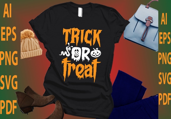 Trick or treat t shirt designs for sale