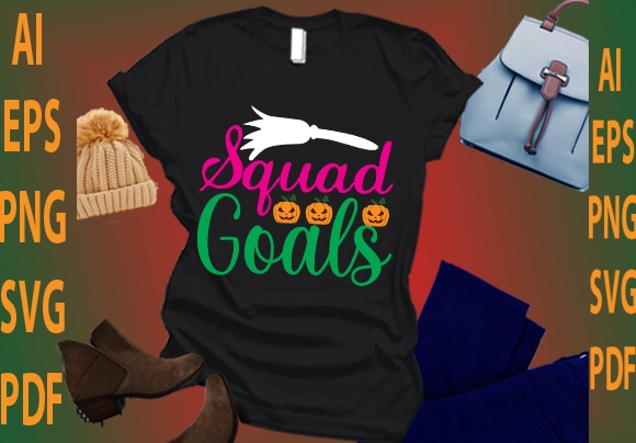 Squad goals t shirt template vector