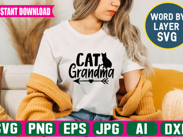 Cat grandma svg vector t-shirt design