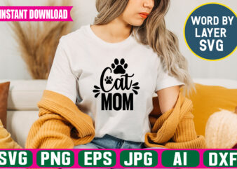 Cat Mom Svg Vector T-shirt Design
