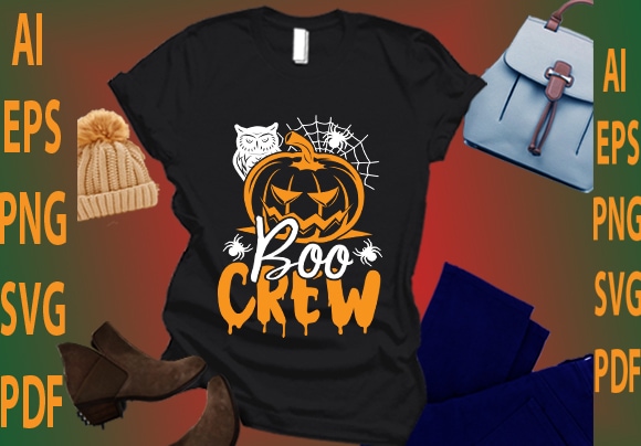 Boo crew t shirt template