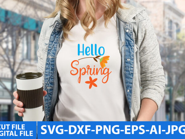 Hello spring svg design