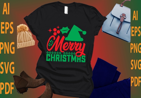 Merry christmas t shirt designs for sale