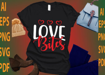 love bites t shirt vector graphic