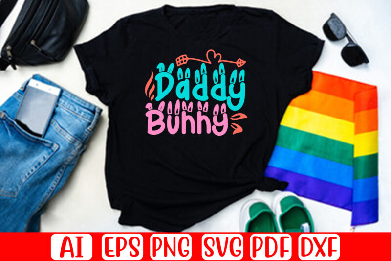 Daddy Bunny – Easter T-shirt And SVG Design