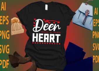 dear heart t shirt vector illustration