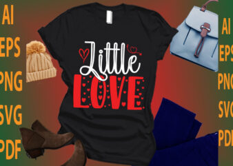 little love t shirt vector graphic