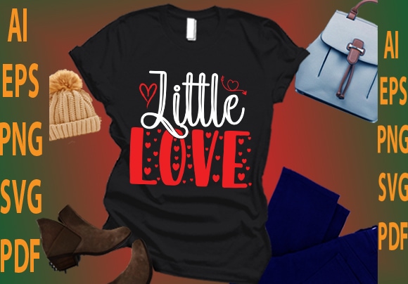 Little love t shirt vector graphic