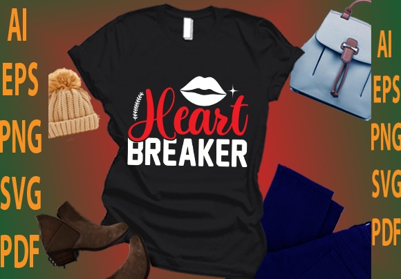 Heart breaker graphic t shirt