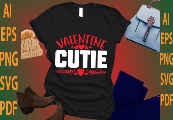 Valentine cutie t shirt vector art