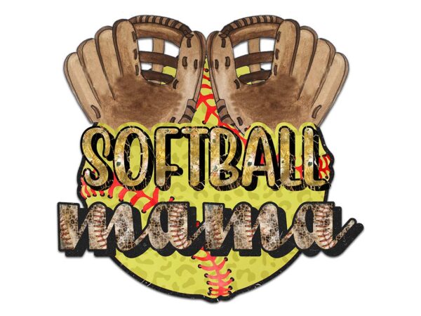 Softball mama tshirt design