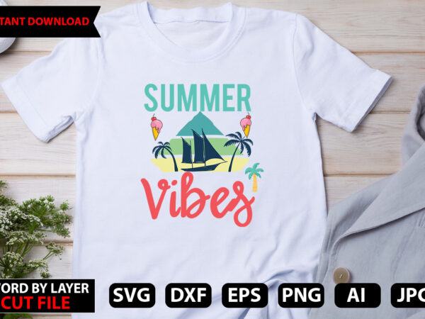 Summer vibes t-shirt design,hello summer tshirt design, png download, t shirt graphic, png download, digital download, sublimation