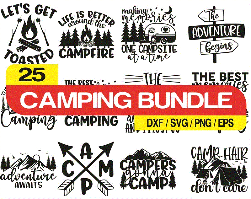 Camping Bundle, Camp Life SVG, Camping Svg, Happy Camper, Camping Shirt, Commercial Use, Adventure SVG, Summer, Cut File, Cricut, Clip Art 613446559