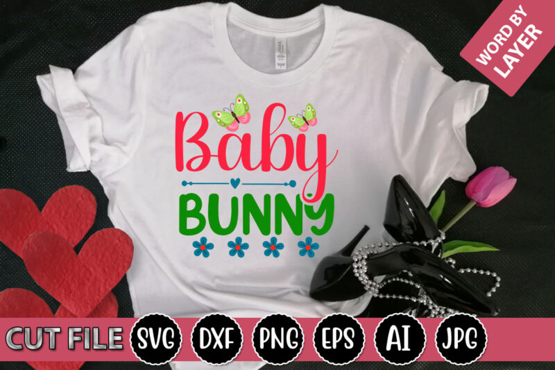 Baby Bunny SVG Vector for t-shirt