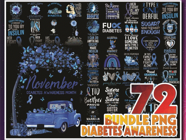 Bundle 72 diabetes awareness png, peace love cure png, faith sunflower png, blue elephant sunflower ribbon, instant download 907891208 t shirt template
