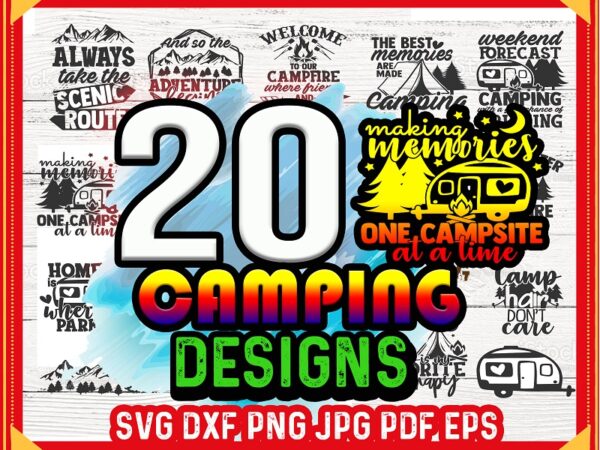 Camping svg bundle, camp life svg cut files, commercial use,instant download, summertime adventure svg bundle,printable vector prints 693608612