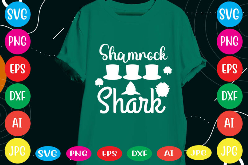 Shamrock Shark svg vector for t-shirt