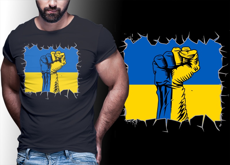 61 Ukraine Tshirt Design Bundle stand with ukraine