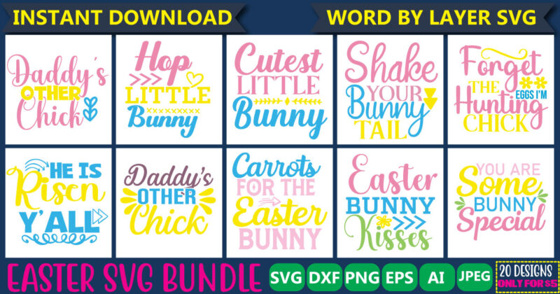 Easter Svg Bundle T-Shirt Design