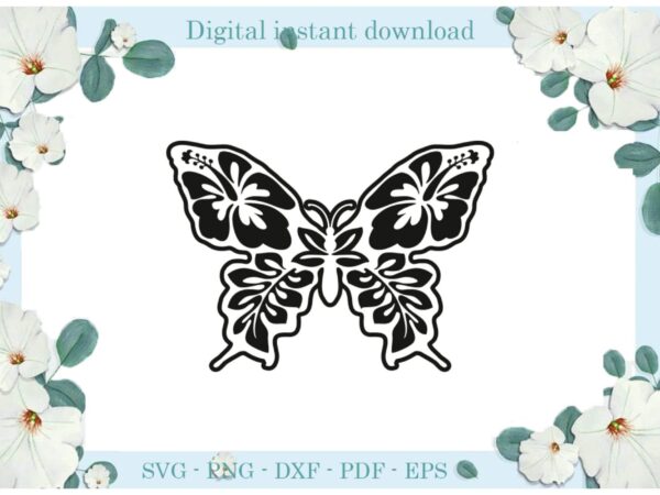 Trending gifts, butterfly leaf flower black and white diy crafts butterfly svg files for cricut, black and white butterfly silhouette sublimation files, cameo htv prints t shirt designs for sale