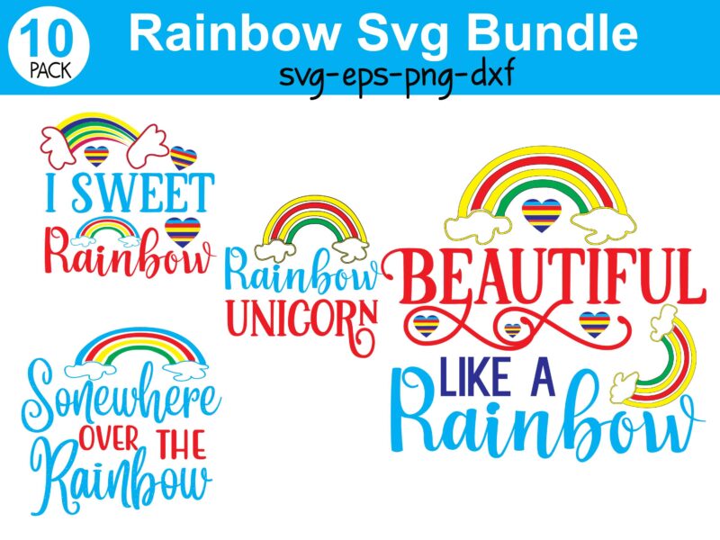 rainbow svg bundle