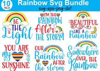 rainbow svg bundle
